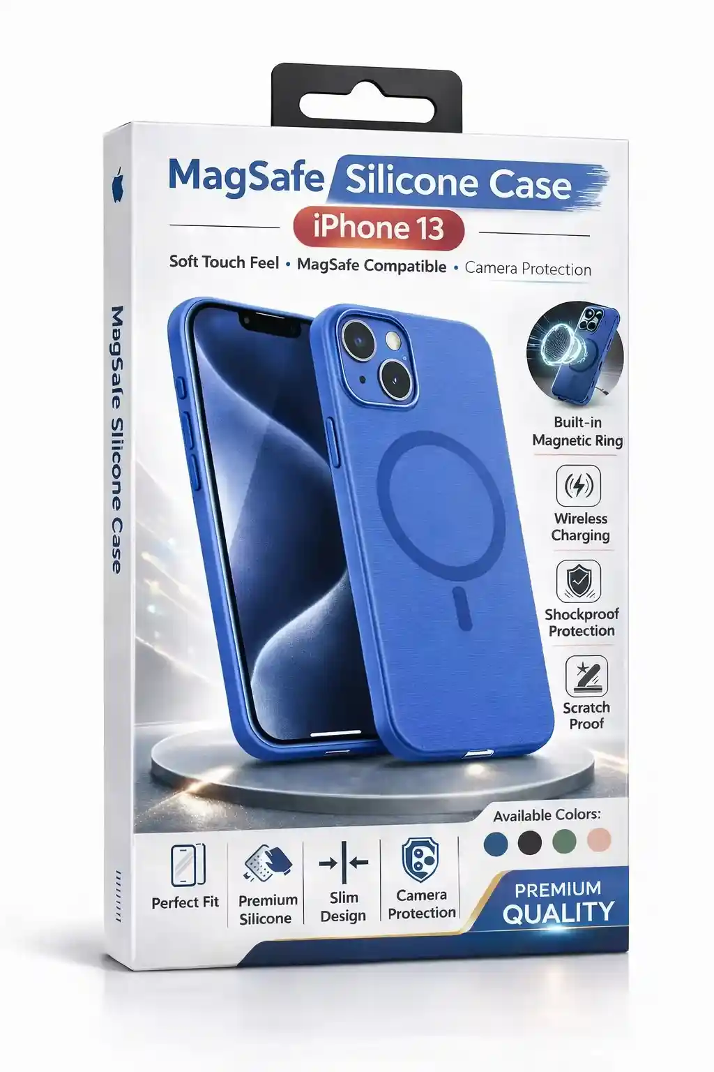  MagSafe Silicone Case For iPhone 13 Blue